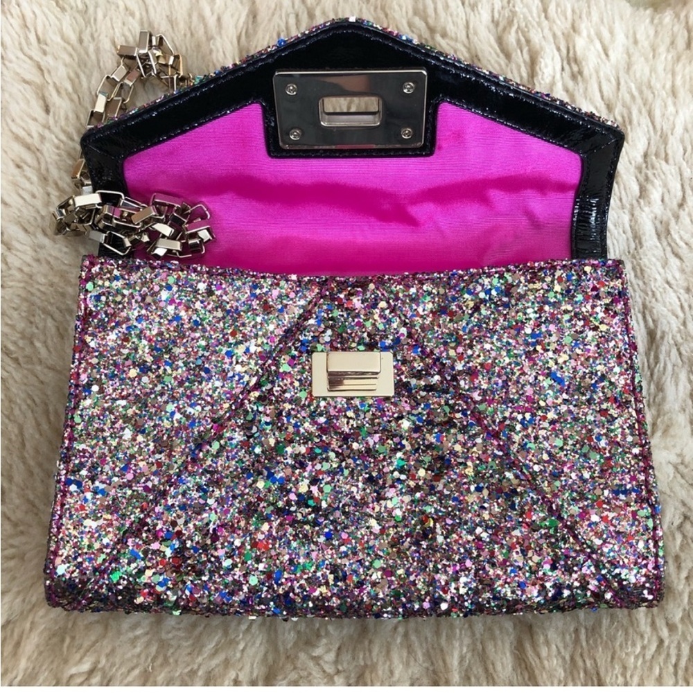 Kate Spade Moonlit Soiree Glitter Pink Handbag Cross Body - Picture 5 of 11
